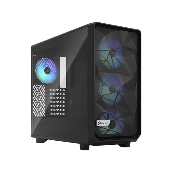 Kućište Fractal Meshify 2 Lite, E-ATX, Bez napajanja, Kaljeno staklo, RGB, Crna, FD-C-MEL2A-05