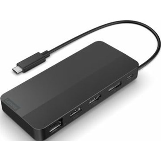 Docking Lenovo USB-C Dual Display Travel Dock 1x HDMI2.1, 1x DP1.4, 1x USB-A, 2x USB-C, 1x RJ45 65W PD + 100W Power Adapter, 40B90100EU