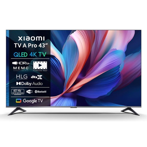 TV Xiaomi TV A Pro 43, 43" 4K UHD, QLED, Smart TV, A Pro 43