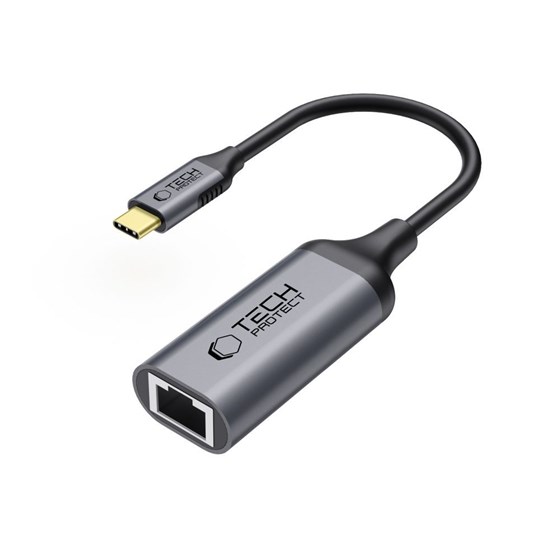 Adapter USB C - RJ45 (Ethernet/LAN) 1000Mbps, Tech-Protect UltraBoost