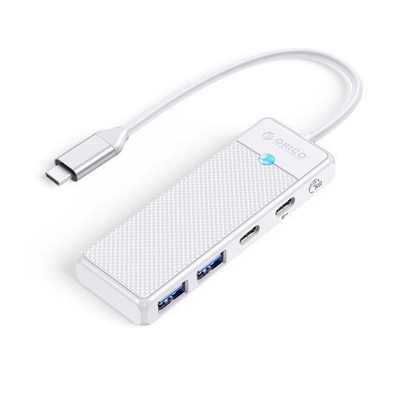 USB C HUB Orico 4 portni, 2x USB A 3.0, 2x USB C (1x USB C 100W), ORICO-PAPW2AC-C3-015-WH-EP