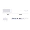 USB C HUB Orico 4 portni, 2x USB A 3.0, 2x USB C (1x USB C 100W), ORICO-PAPW2AC-C3-015-WH-EP