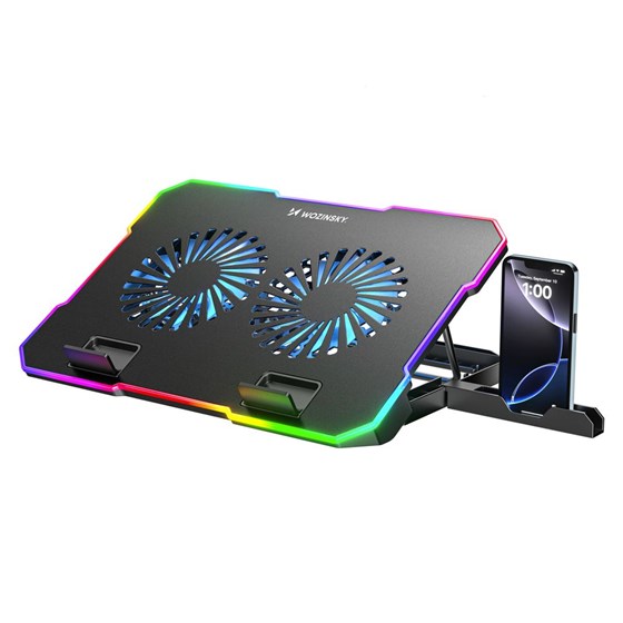 Hladnjak/stalak za laptop do 17", Wozinsky WDCX-A26 NitroCool RGB