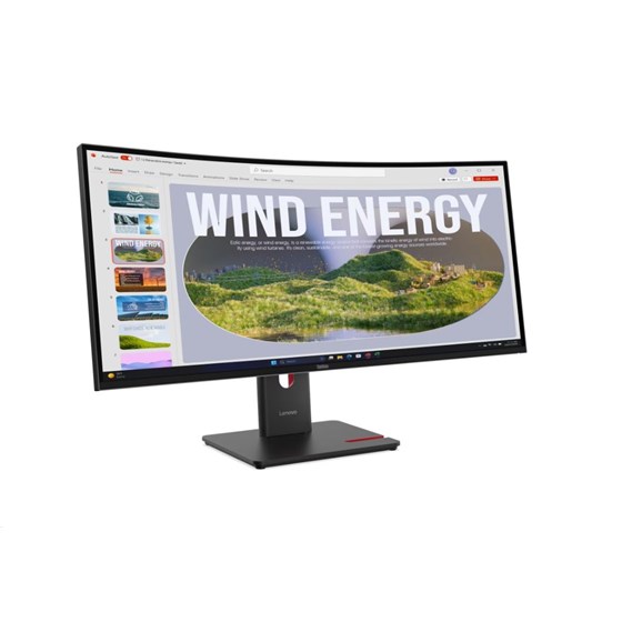 Monitor Lenovo ThinkVision T34WD-40, 64AEGAT1EU, 34" WQHD VA, HDMI, DP, USB-C, curved, 36mj