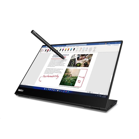 Monitor Lenovo M14t Gen 2, 63FDUAT6WL, 14'' 2.2K IPS Touch, Tilt, Pivot, USB-C, + Digital Pen (Passive), 36mj