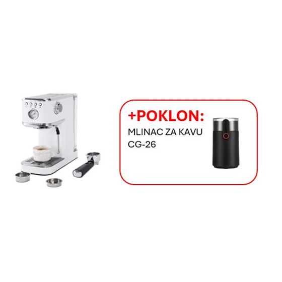 Elit 2u1 Cafe aparat Perfetto ECM-24 + poklon mlinac za kavu CG-26