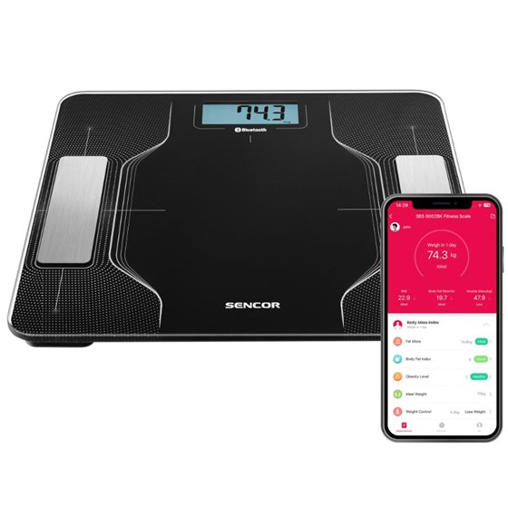 Sencor osobna pametna vaga SBS 8002BK