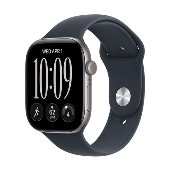 Apple Watch S12 Cellular 42mm Space Grey Aluminium Case with Navy Blue Sport Band - M/L