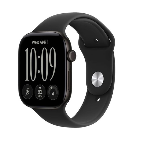Apple Watch S12 Cellular 42mm Black Aluminium Case with Black Sport Band - S/M