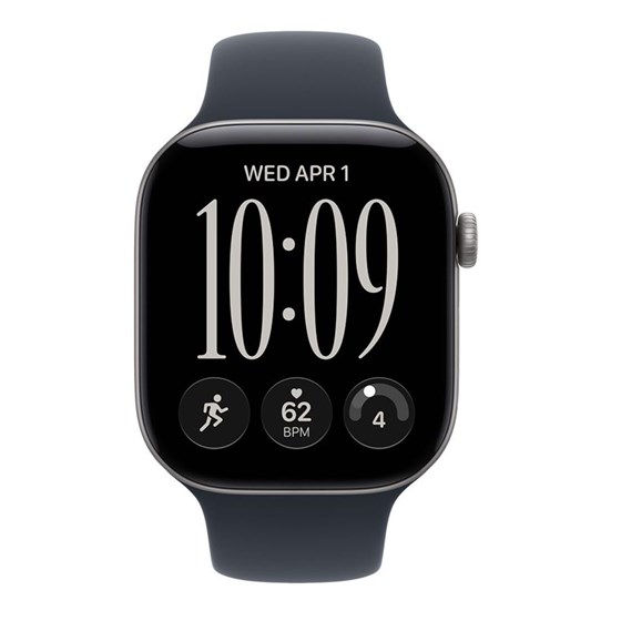 Apple Watch S12 Cellular 46mm Space Grey Aluminium Case with Navy Blue Sport Band - M/L