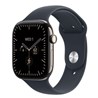 Apple Watch S12 Cellular 46mm Natural Titanium Case with Navy Blue Sport Band - S/M