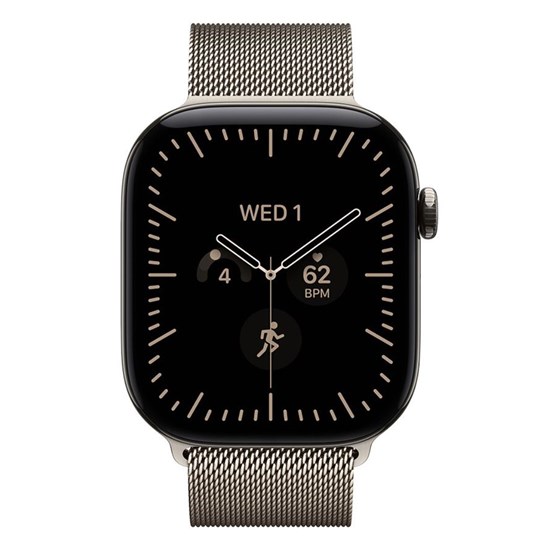 Apple Watch S12 Cellular 46mm Natural Titanium Case with Natural Milanese Loop - M/L