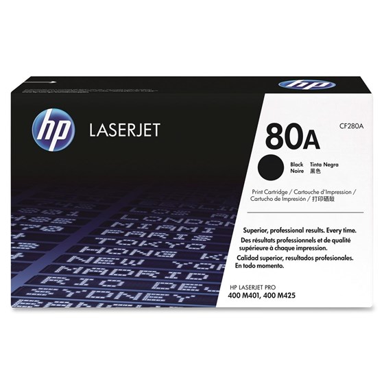 Toner HP LaserJet 80A Black P/N: CF280A 